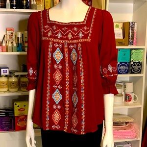 Savanna Jane Embroidered 3/4 Sleeve